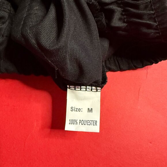 Harajuku-Inspired Black Street Style Pants – Reflective Detail, Men’s Size S - Picture 9 of 11